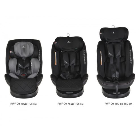 Cangaroo CASTOR i-Size Isofix gyermekülés (40-150 cm) - Szürke 