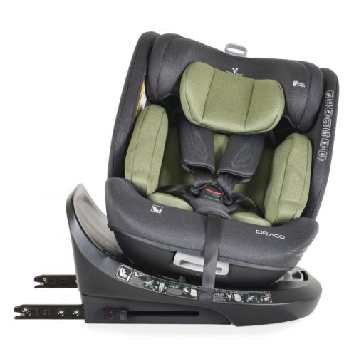 Cangaroo Draco i-Size Isofix gyermekülés (40-150 cm) - Olívazöld