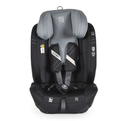 Moni Start i-Size biztonsági autósülés 76-150cm ajándék takaróval - fekete/szürke 