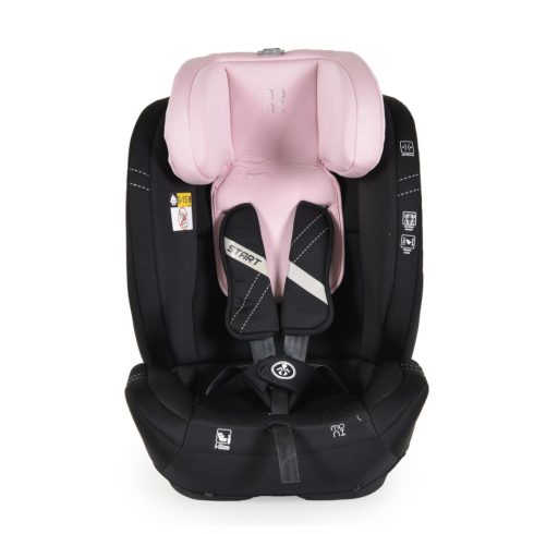 Moni Start i-Size biztonsági autósülés 76-150cm ajándék takaróval - fekete/rózsaszín