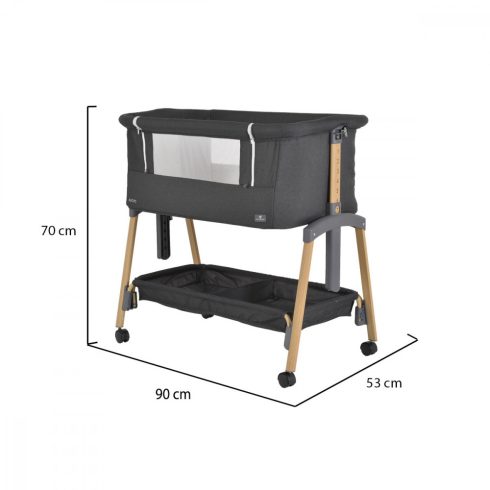 Cangaroo Adoro babaöböl és babaágy szúnyoghálóval - Fekete