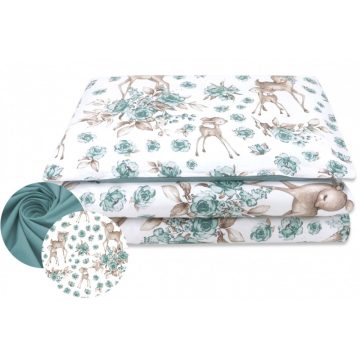 Baby Shop 2 részes babaágynemű - menta őzike