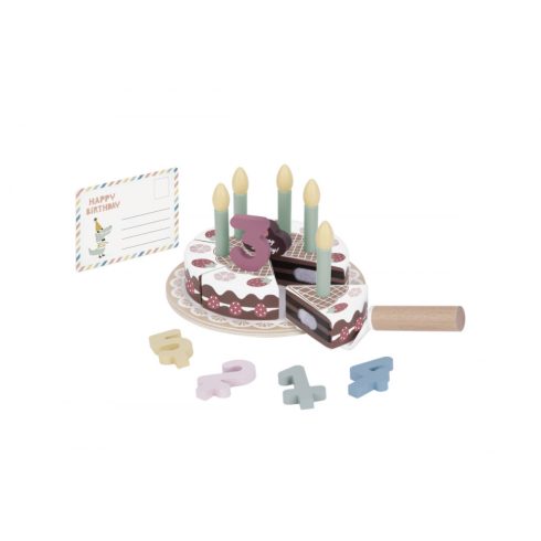 TOOKY TOY fajáték szülinapi torta szett 