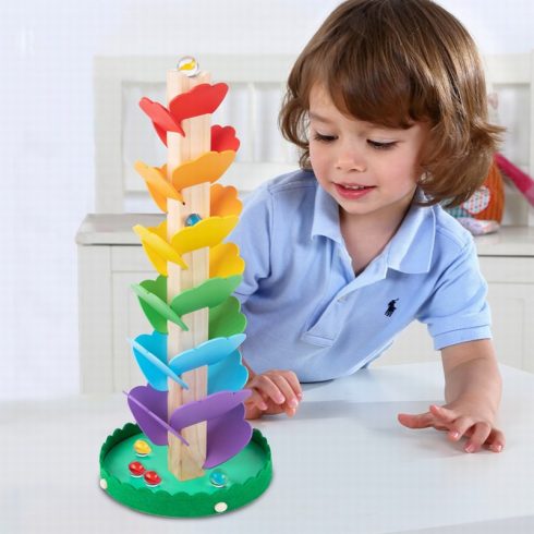 Tooky Toy Fa játék golyópálya szivárvány szín