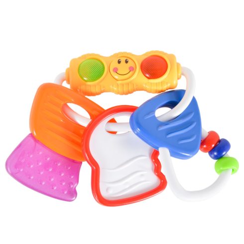 Hola csörgő - rágóka kulcs - színes 