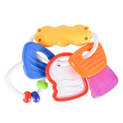 Hola csörgő - rágóka kulcs - színes 