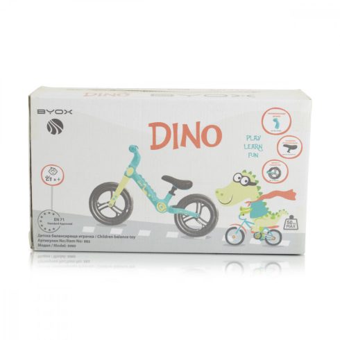 Byox Dino futóbicikli 12" - kék