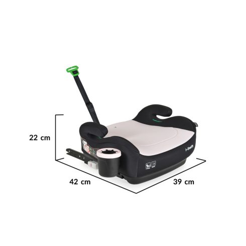 Cangaroo I-Swift i-Size ülésmagasító 125-150 cm pohártartóval - Fekete/rózsaszín 