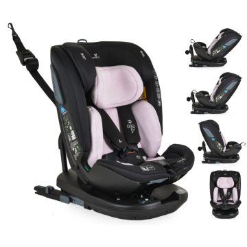   Cangaroo Gravity I-Size 360°-ban forgatható ISOFIX gyermekülés (40-150 cm) - Rózsaszín