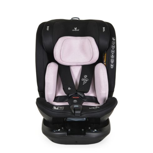 Cangaroo Gravity I-Size 360°-ban forgatható ISOFIX gyermekülés (40-150 cm) - Rózsaszín