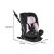 Cangaroo Gravity I-Size 360°-ban forgatható ISOFIX gyermekülés (40-150 cm) - Rózsaszín