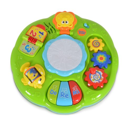 Műanyag zenélő activity asztal - kék/zöld