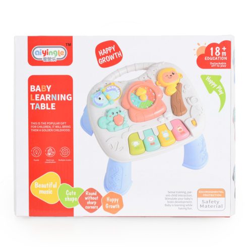 AiYingle Műanyag tanuló asztal zongorával, hanggal - Szürke 