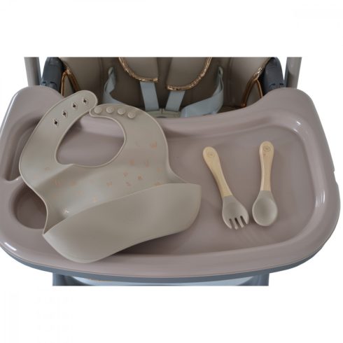 Moni LINDO multifunkciós etetőszék (ajándék szilikon előke, kanál és villa) - Bézs