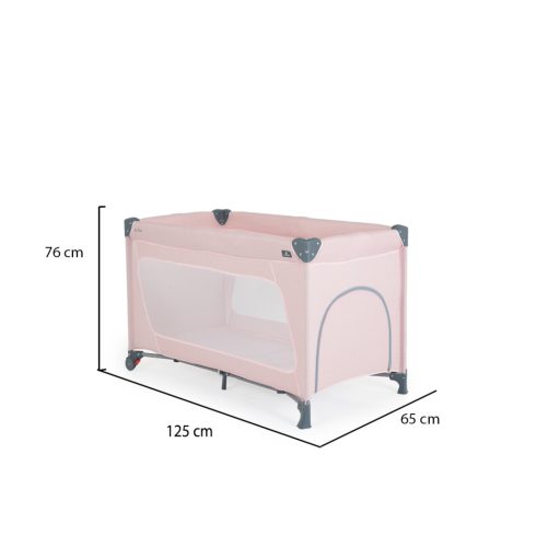 Cangaroo One Touch 1 szintes utazóágy egy kézzel csukható - Rózsaszín