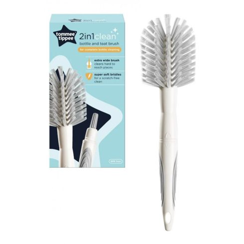 Tommee Tippee  2 in 1 clean cumisüveg mosó kefe - szürke