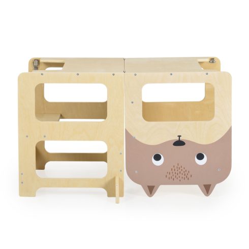 Moni Toys Montessori tanuló torony, fellépő, rajzasztallá alakítható 