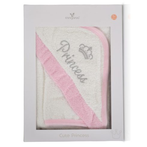 Cangaroo Cute Princess kapucnis törölköző 75x75 cm 