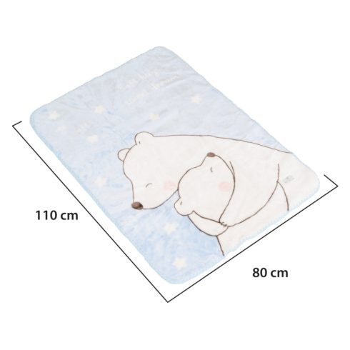 Cangaroo Softy pihe puha takaró 80x110 cm - Sweet hugs kék