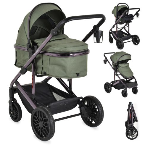 Moni ALL ROAD multifunkciós babakocsi szett - Zöld