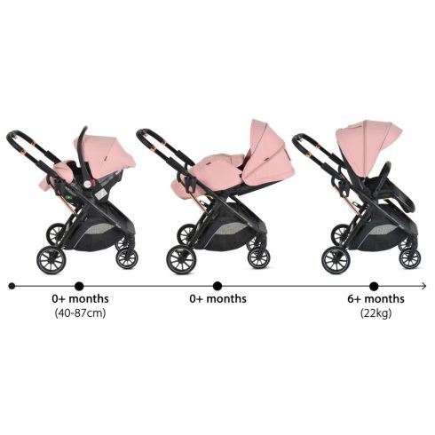 Moni Bingo 2:1 babakocsi szett - Pink-icing