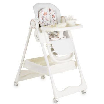   Moni SURPRISE multifunkciós etetőszék (ajándék szilikon tányérral, evőeszközzel, előkével) - Fehér 