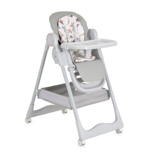 Moni SURPRISE multifunkciós etetőszék (ajándék szilikon tányérral, evőeszközzel, előkével) - Szürke 