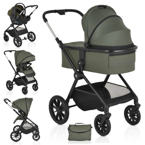 Cangaroo Joker 3:1 multifunkciós babakocsi szett 22kg-ig - Olive/Green