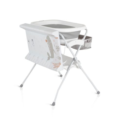 Cangaroo Como 2 in 1 pelenkázó állvány Összecsukható káddal - szürke