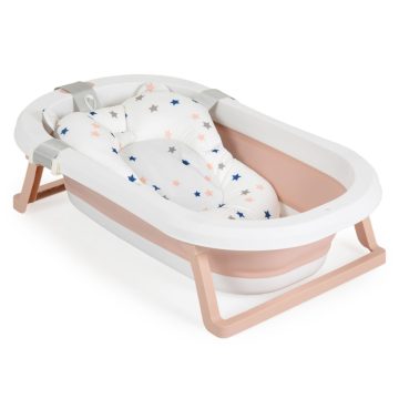   Moni Palma összecsukható kád fürdetőpárnával - rózsaszín 