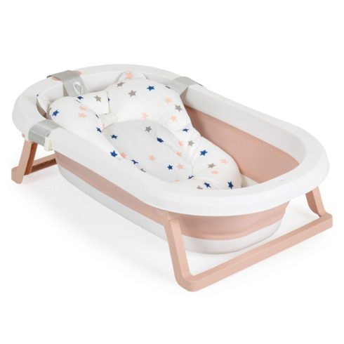 Moni Palma összecsukható kád fürdetőpárnával - rózsaszín 