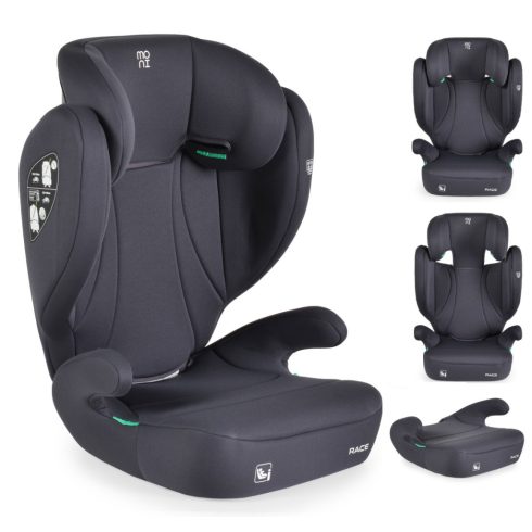 Moni Race biztonsági autósülés I-Size 100-150cm - szürke