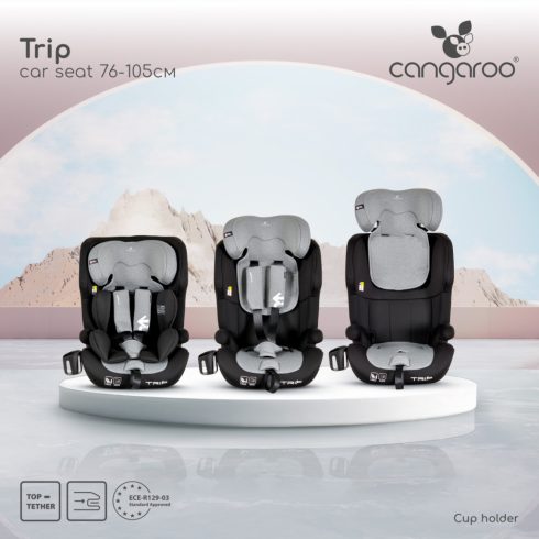 Cangaroo Trip biztonsági autósülés 76-150cm - Intense gray