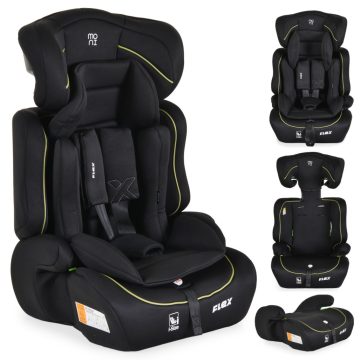 Moni Flex biztonsági autósülés 76-150cm - Fekete/zöld 