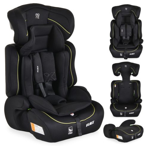 Moni Flex biztonsági autósülés 76-150cm - Fekete/zöld 