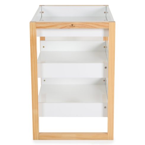 Cangaroo Timber pelenkázó állvány polccal - Fehér/Natur