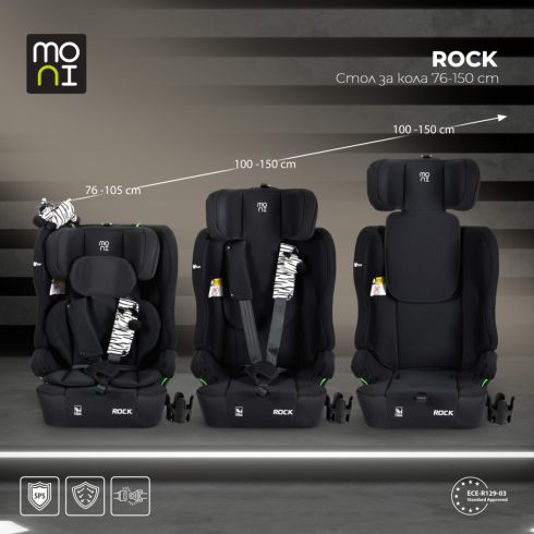 Moni Rock biztonsági autósülés 76-150cm - Fekete