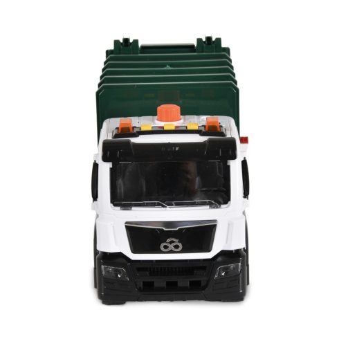 Szemétszállító autó hanggal és fénnyel - fehér/zöld