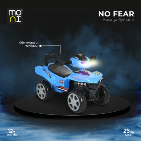 Moni No Fear ráülős kis quad bébitaxi - kék