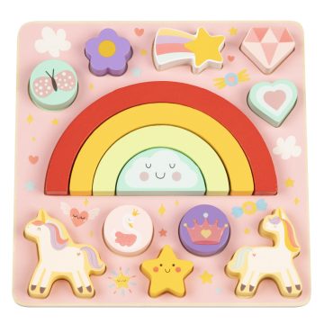 Moni 2IN1 balance puzzle Unicornis szivárvány