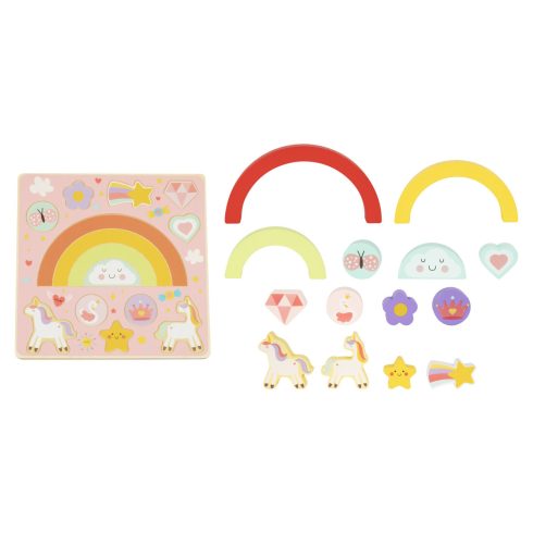 Moni 2IN1 balance puzzle Unicornis szivárvány