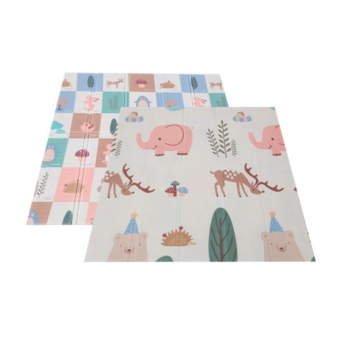 Moni Game Zone összecsukható járóka szőnyeggel, 60 labdával 120x120cm - Bézs