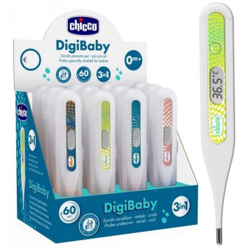 Chicco Digi Baby digitális hőmérő - sárga/zöld