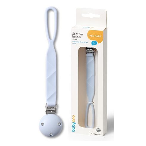 BabyOno szilikon cumitartó lánc - kék