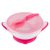 BabyOno tapadós fedeles tányér kanállal - rózsaszín 