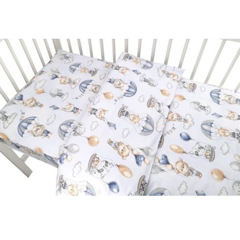 Baby Shop 2 részes babaágynemű - kék lufis állatok