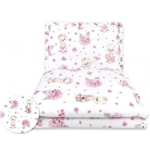 Baby Shop ágynemű huzat 90*120 cm - Balerina maci rózsaszín 