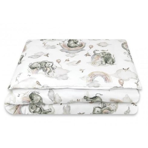 Baby Shop ágynemű huzat 100*135 cm - szivárványos elefánt