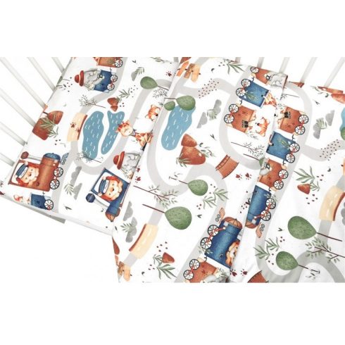 Baby Shop ágynemű huzat 90*120 cm - Állatok a vonaton 