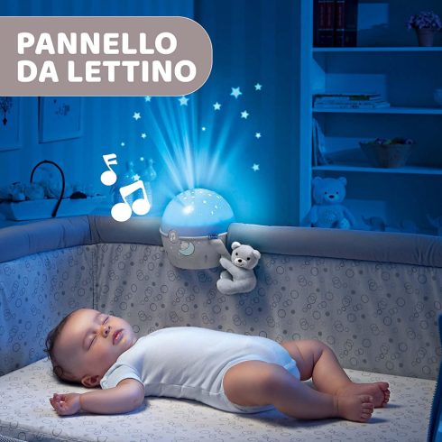 Chicco NEXT2 STARS babaágyra rögzíthető projektor plüss macival - Neutral